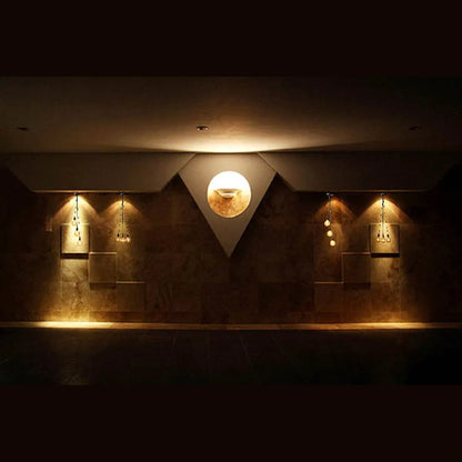 Lampara Colgante De Techo Luz Blanco Calido Foco Led 8w Color Negro