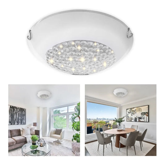 Lampara Led Lujosa Moderna Cristales Techo 150w Equivalente