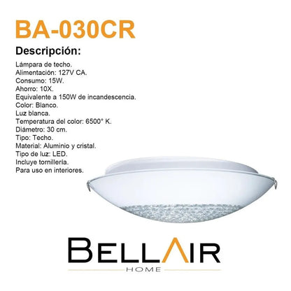 Lampara Led Lujosa Moderna Cristales Techo 150w Equivalente