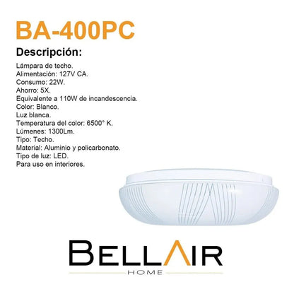 Lampara Techo Led 110w Equivalente Tipo Plafón Sobreponer