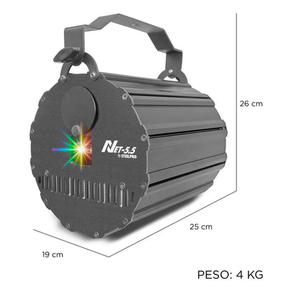 Laser Profesional Rgb Dmx-512 Luces Dj Net 5.5w Steelpro