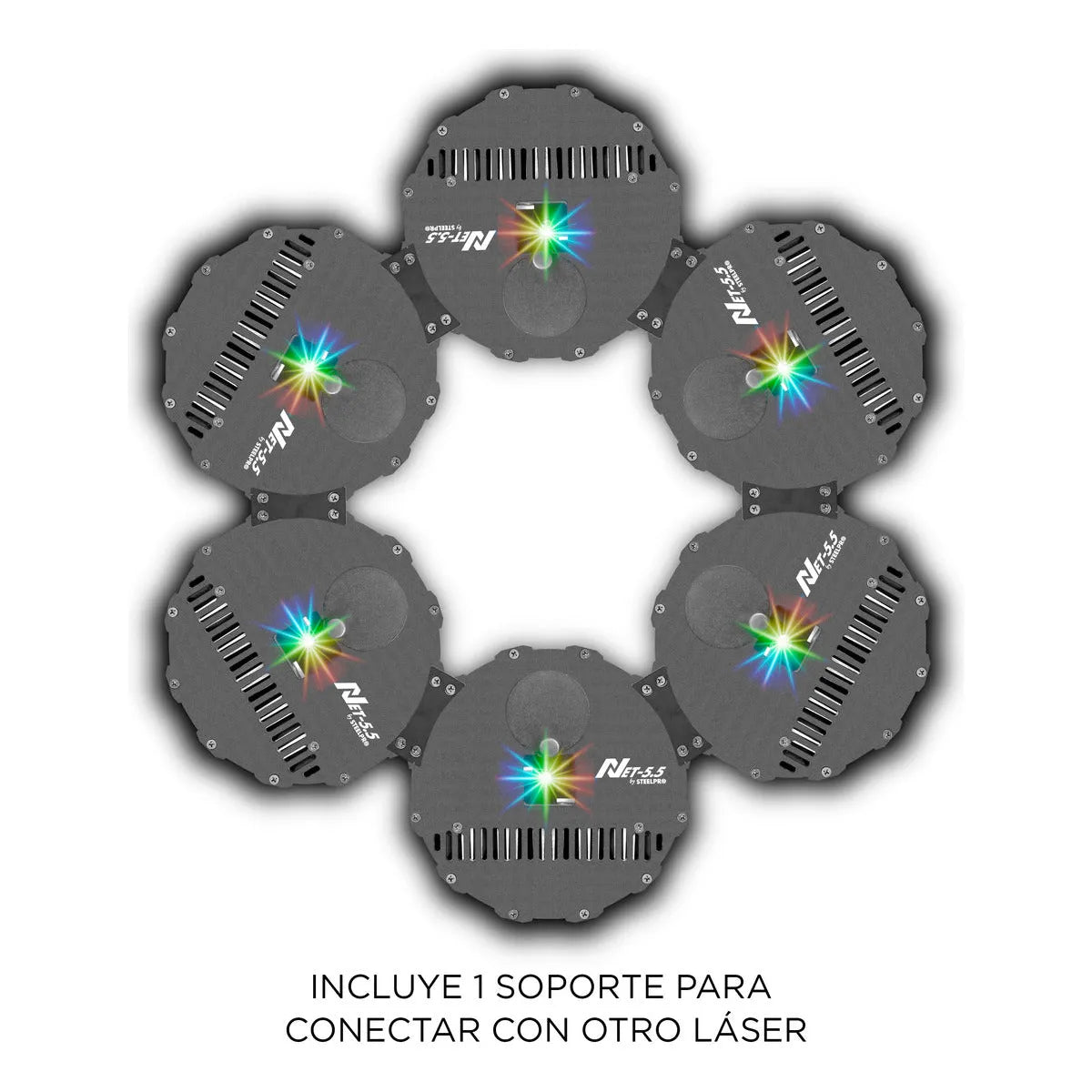 Laser Profesional Rgb Dmx-512 Luces Dj Net 5.5w Steelpro
