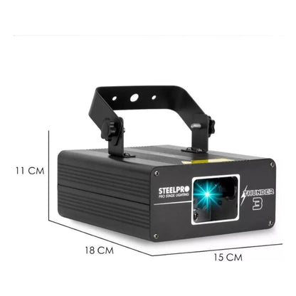 Laser Profesional Rgb Full Color Dj Dmx Thunder-3 Steelpro