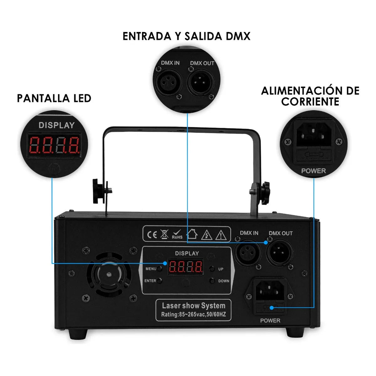 Laser Rgb, 12 Canales Dmx512, Iluminacio Steelpro - Shape-3