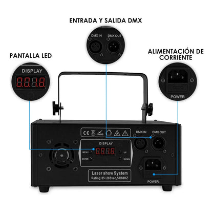 Laser Rgb, 12 Canales Dmx512, Iluminacio Steelpro - Shape-3