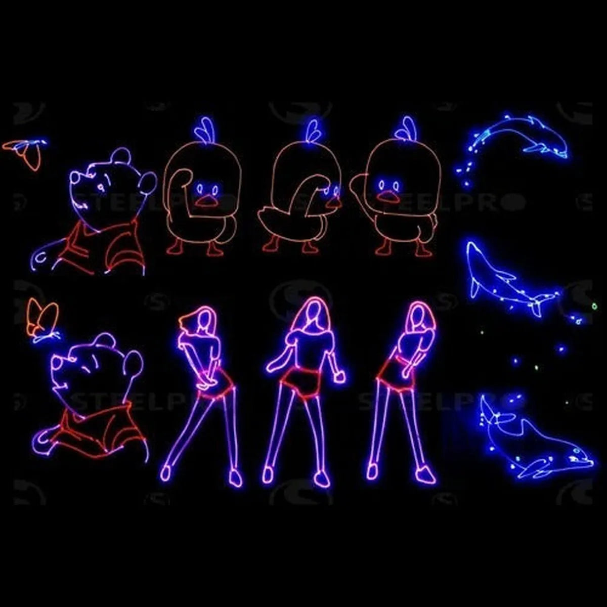 Laser Rgb, 12 Canales Dmx512, Iluminacio Steelpro - Shape-3