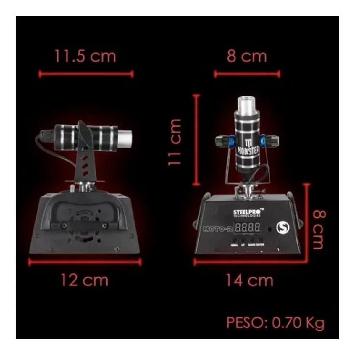 Laser Rojo 120mw Steelpro Moto R Motorizado Laser
