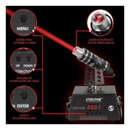 Laser Rojo 120mw Steelpro Moto R Motorizado Laser