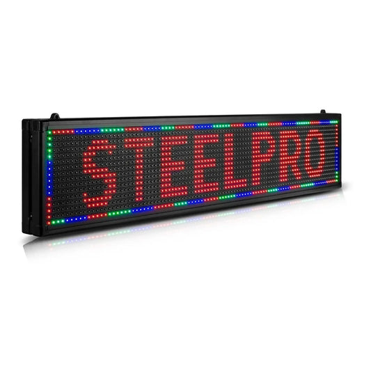 Letrero Led Programable Wifi Publicidad 100cmx20cm Steelpro