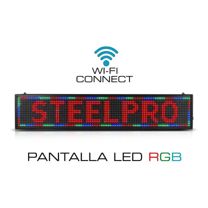 Letrero Led Programable Wifi Publicidad 100cmx20cm Steelpro