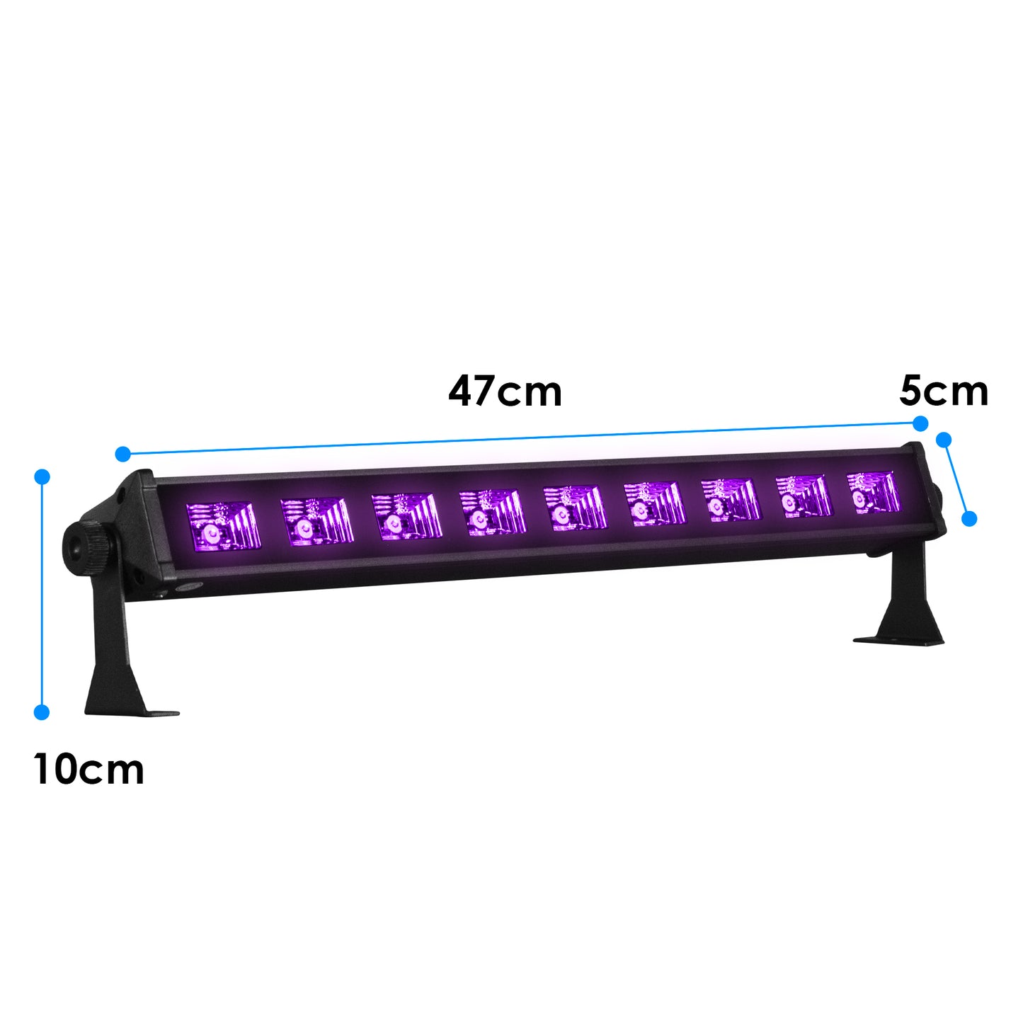 Steelpro - Barra Led 9 X 5 Watts - Gama De Colores Uv