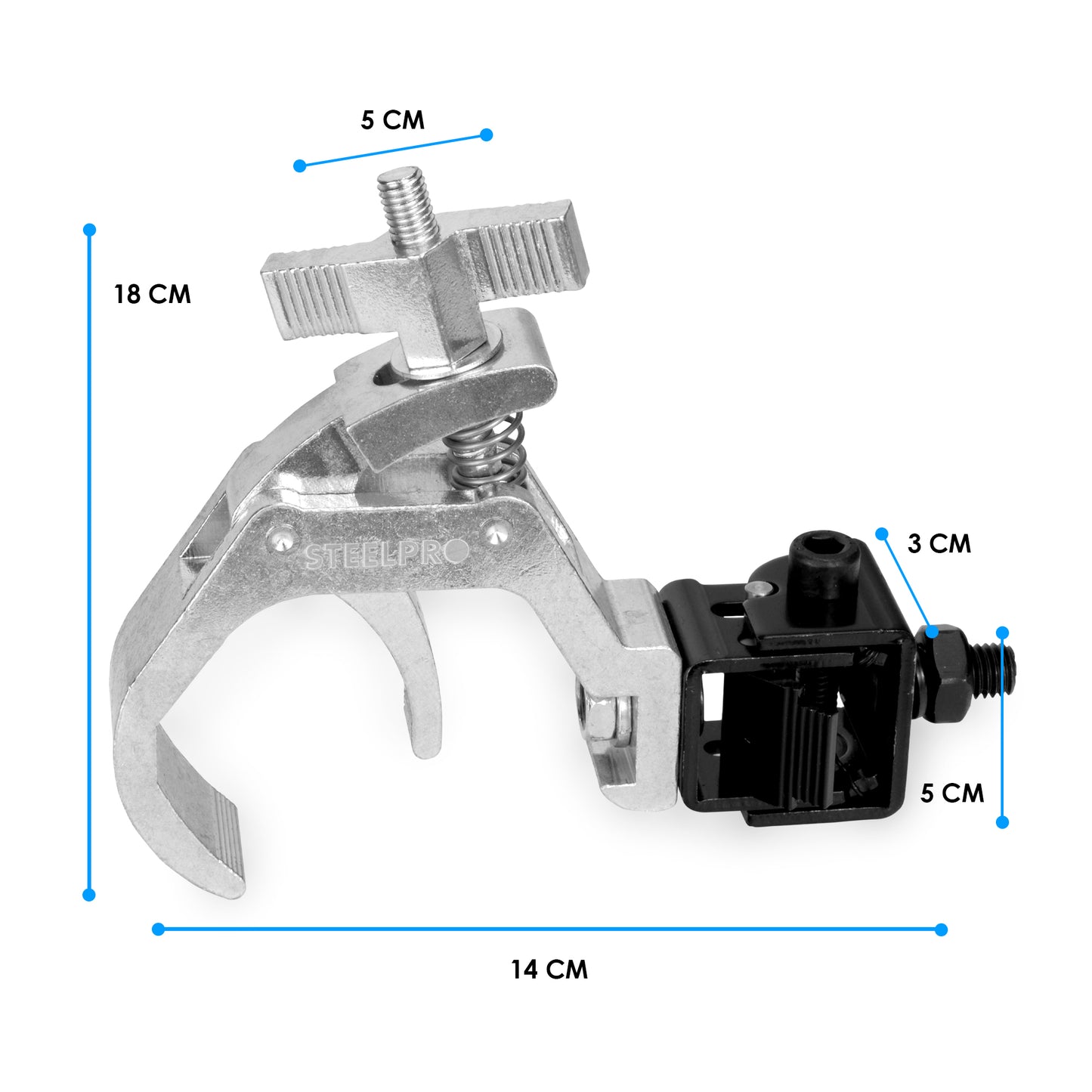Abrazadera Clamp Hamburgesa De Aluminio Pro Clam Steelpro