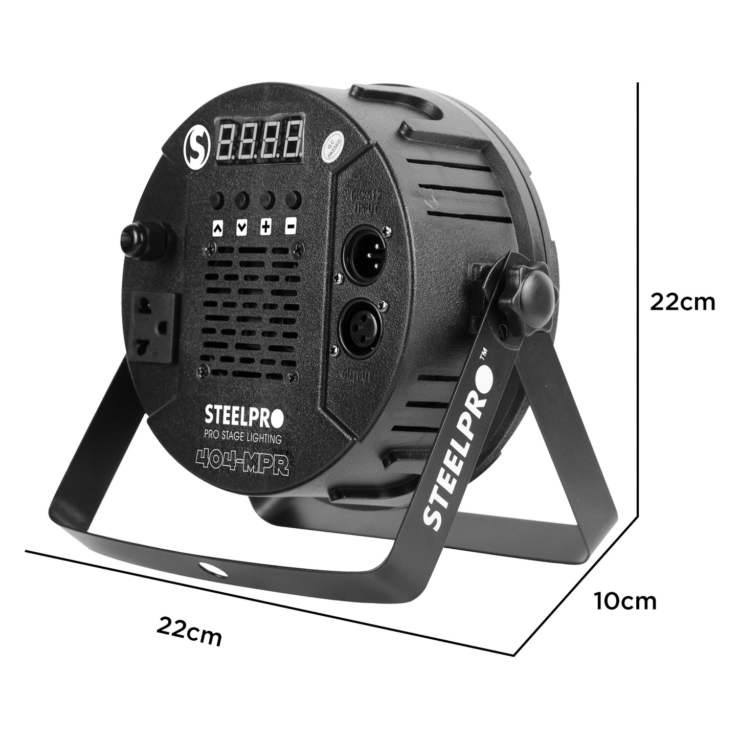 Cañón Wash 404-MPR RGB + Ámbar Full Color - 40 Leds x 3.20 Watts con 7 Canales DMX, Dimmer, Estrobo y Modos Audiorítmico / Automático (Compacto 0.90 Kg - 21.5 x 9 x 22.5 cm)