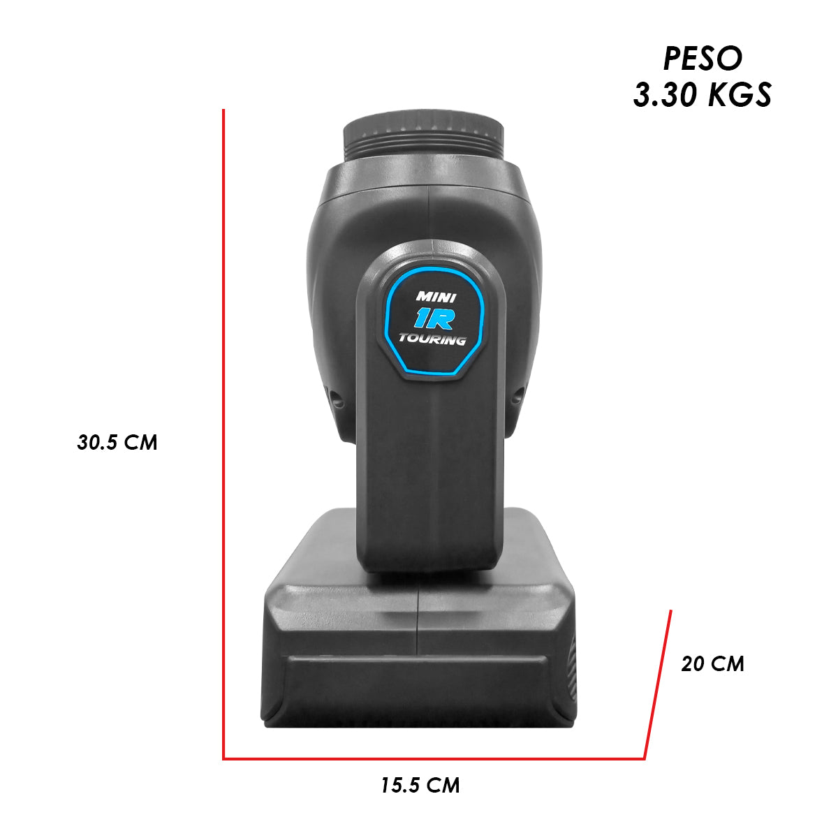 Par de luces robóticas 120W Mini 1 R touring prisma rotatorio 18 caras efecto Rainbow disco 8 colores / 7 colores Aro SMD / 8 Gobos Metalicos 2 Dicroicos DMX512 / 12 Y 14 CANALES Steelpro