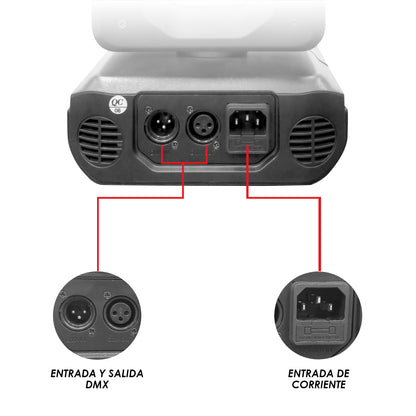 Par de luces robóticas 120W Mini 1 R touring prisma rotatorio 18 caras efecto Rainbow disco 8 colores / 7 colores Aro SMD / 8 Gobos Metalicos 2 Dicroicos DMX512 / 12 Y 14 CANALES Steelpro