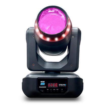 Par de luces robóticas 120W Mini 1 R touring prisma rotatorio 18 caras efecto Rainbow disco 8 colores / 7 colores Aro SMD / 8 Gobos Metalicos 2 Dicroicos DMX512 / 12 Y 14 CANALES Steelpro