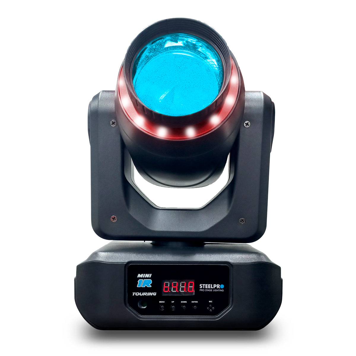 Par de luces robóticas 120W Mini 1 R touring prisma rotatorio 18 caras efecto Rainbow disco 8 colores / 7 colores Aro SMD / 8 Gobos Metalicos 2 Dicroicos DMX512 / 12 Y 14 CANALES Steelpro