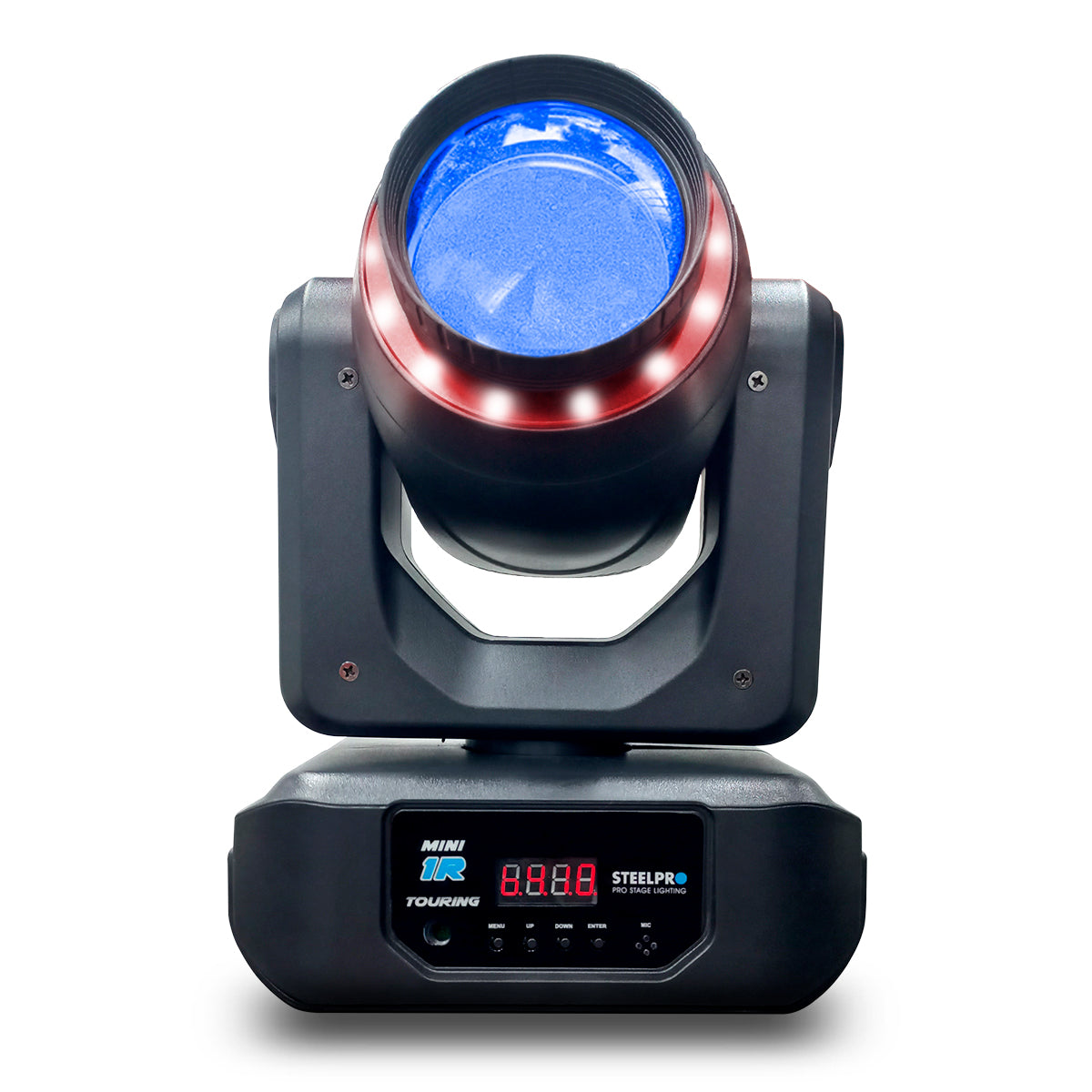 Par de luces robóticas 120W Mini 1 R touring prisma rotatorio 18 caras efecto Rainbow disco 8 colores / 7 colores Aro SMD / 8 Gobos Metalicos 2 Dicroicos DMX512 / 12 Y 14 CANALES Steelpro