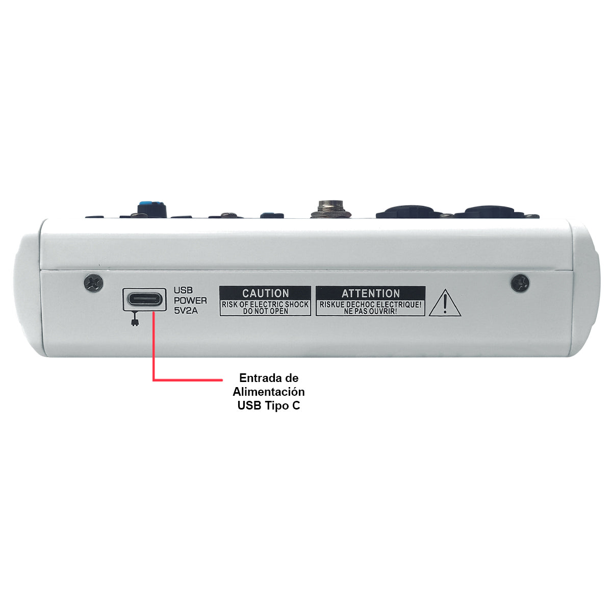 Mezcladora 4 Canales Dsp 99 Efectos Pro Bluetooth /usb Analogica Color Blanco Voz De Diablo Y Voz De Ardilla Steelpro