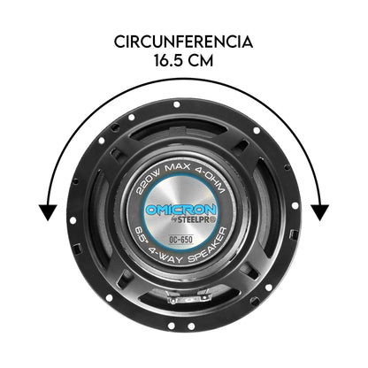OC-650 Par De Bocina De 6.5 4 Vias Full Range Omicron By Steelpro