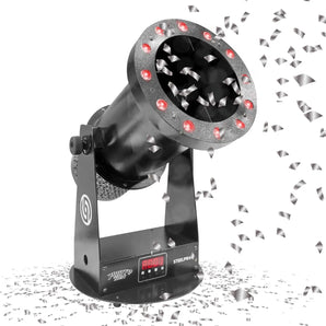 Maquina De Confeti Profesional 12led Rgb Party Shot Steelpro