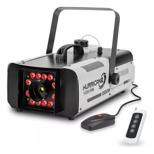 Maquina De Humo 1500w Control Inalámbrico Steelpro Hurricane Color Negro