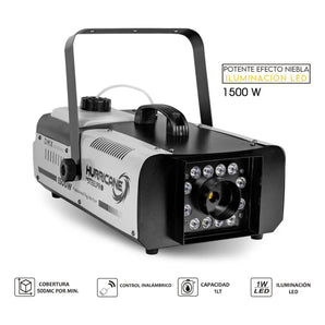 Maquina De Humo 1500w Control Inalámbrico Steelpro Hurricane Color Negro