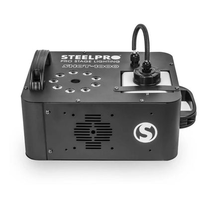 Maquina De Humo Steelpro Shot-1000 1000w 9 Led Rgb Automática 110v Negro