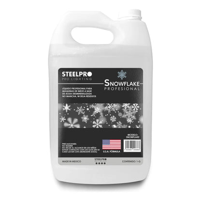 Maquina De Nieve Artificial 1500w + 1 Gl. Liq Nieve Steelpro