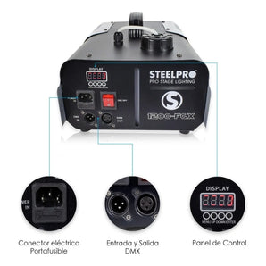 Maquina Humo Dmx 1200w Led Rgb Control Inalambrico Steelpro