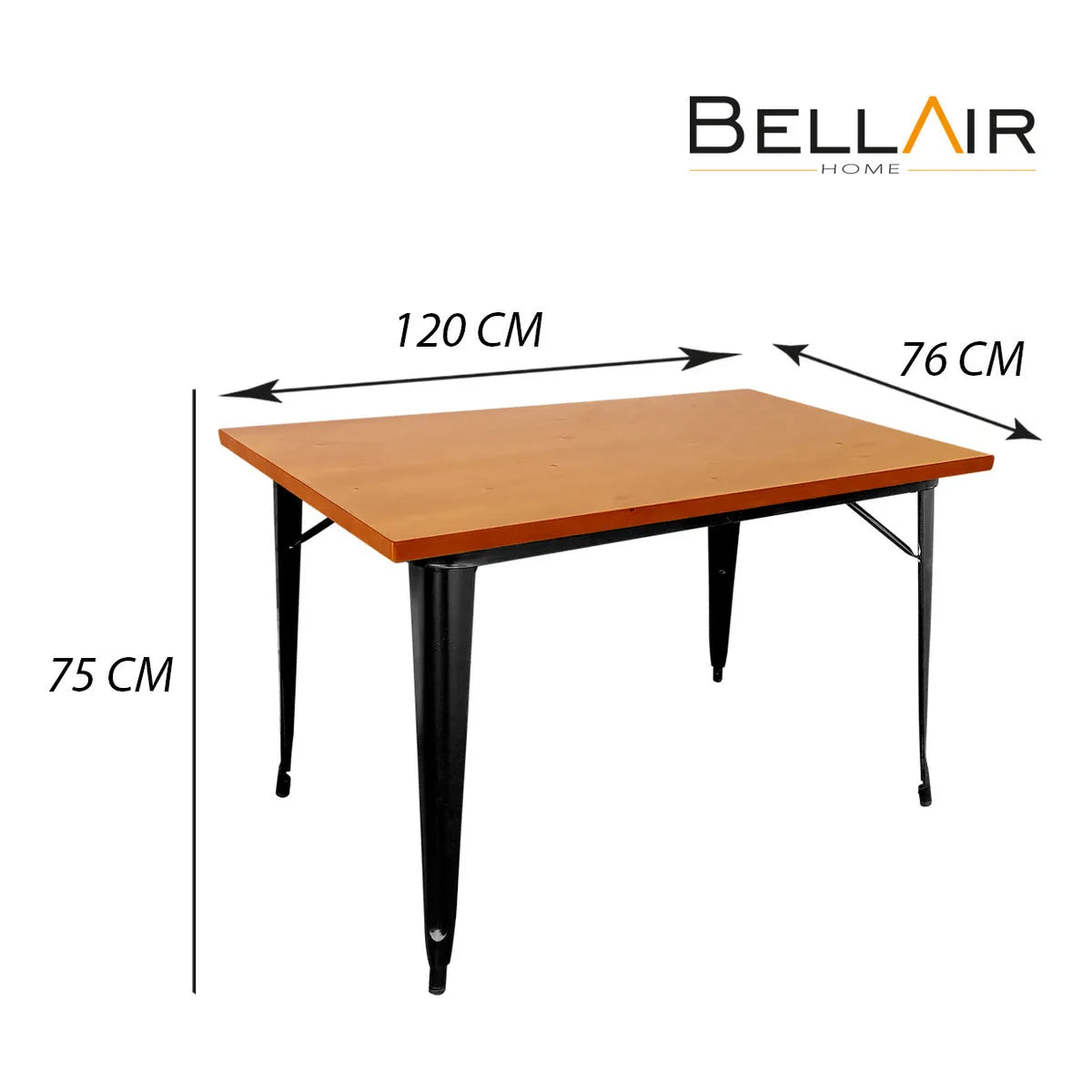 Mesa De Comedor Tolix Rectangular 120x80 By Bellair