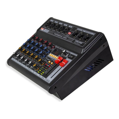Mezcladora 5 Canales Tarjeta De Sonido Amplificada Steelpro
