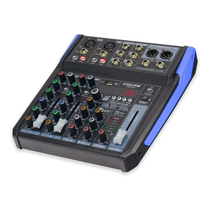 Mezcladora Audio 6 Canales 99 Efectos Bluetooth By Steelpro