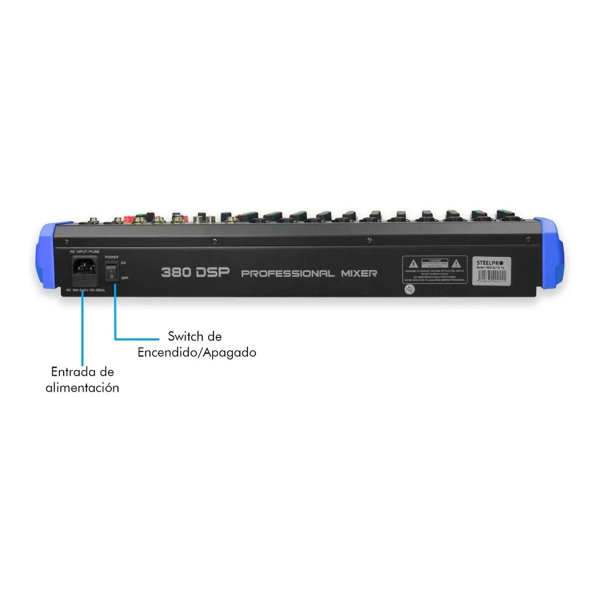Mezcladora Profesional 12 Canales Bluetooth Eqz Steelpro