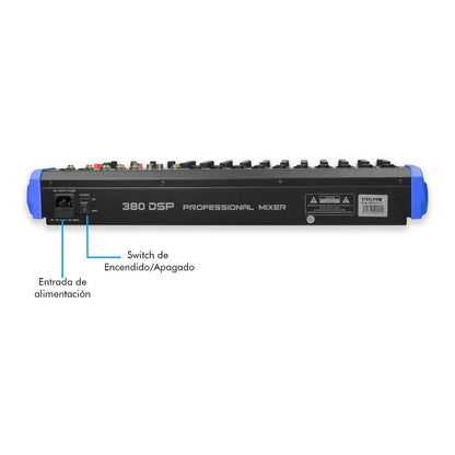 Mezcladora Profesional 12 Canales Bluetooth Eqz Steelpro