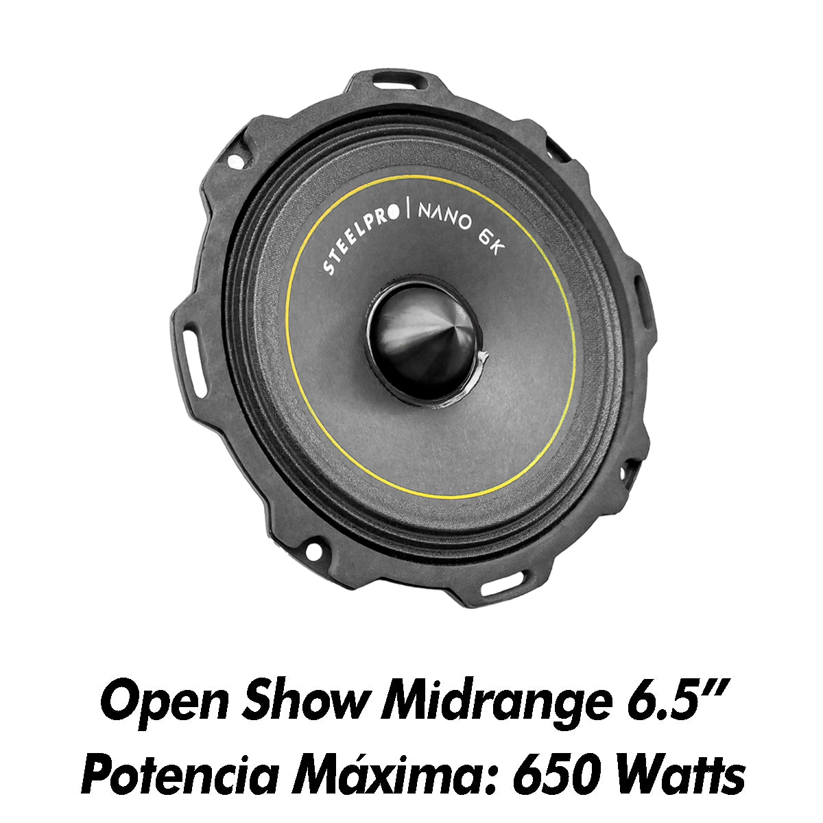 Medio Rango Nano 6.5pulg Open Show Alto Spl Steelpro Negro