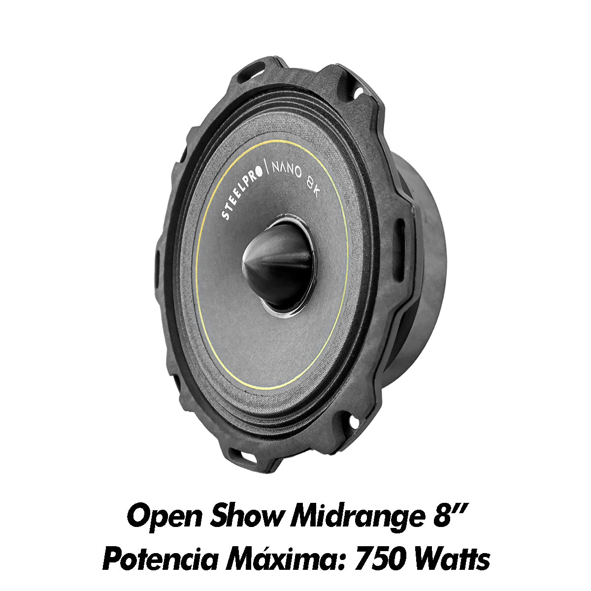 Par De Medio Rango Nano 8puLG Open Show Alto Spl Steelpro Color Negro