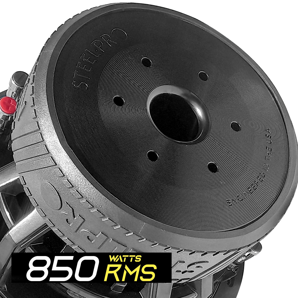 Subwoofer 8 PuLG Competencia 4+4 Ohm 2500w Atom-8 Steelpro Negro