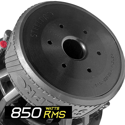 Subwoofer 8 PuLG Competencia 4+4 Ohm 2500w Atom-8 Steelpro Negro