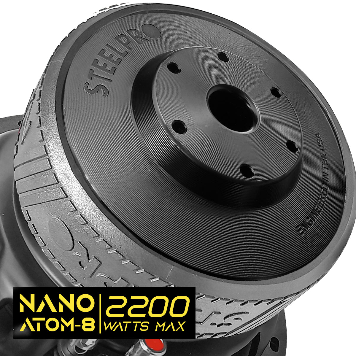 NANO-ATOM-8 Subwoofer 8 PuLG Competencia 4+4 Ohm 2200W Steelpro