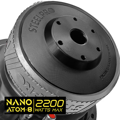 NANO-ATOM-8 Subwoofer 8 PuLG Competencia 4+4 Ohm 2200W Steelpro
