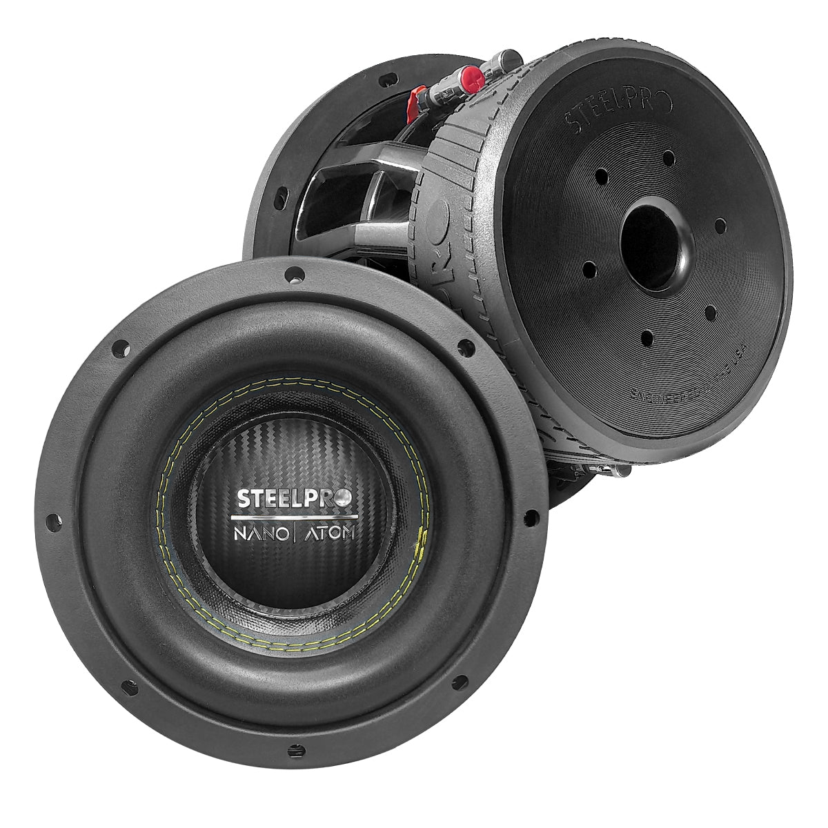 Subwoofer 8 PuLG Competencia 4+4 Ohm 2500w Atom-cx Steelpro Negro