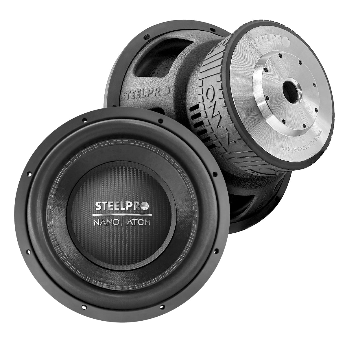 Subwoofer 12 PuLG 3500w Dustcap Fibra Carbono By Steelpro
