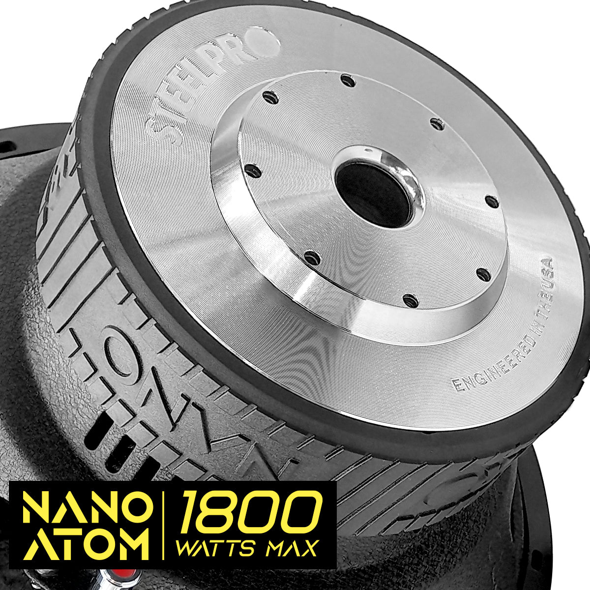 Subwoofer 12 PuLG 1800W Dustcap Fibra Carbono By Steelpro