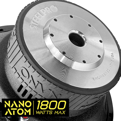 Subwoofer 12 PuLG 1800W Dustcap Fibra Carbono By Steelpro