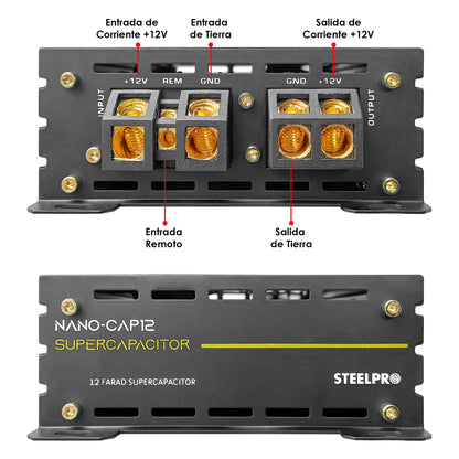 Super Capacitor Hibrido 12 Faradios Nano-cap12 By Steelpro