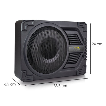 Subwoofer 10puLG Amplificado Steelpro Nano1000 1000w Color Negro