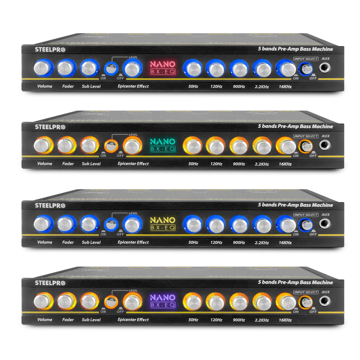 Ecualizador Pre-amp 5 Bandas Efecto Epicentro 9volt Steelpro