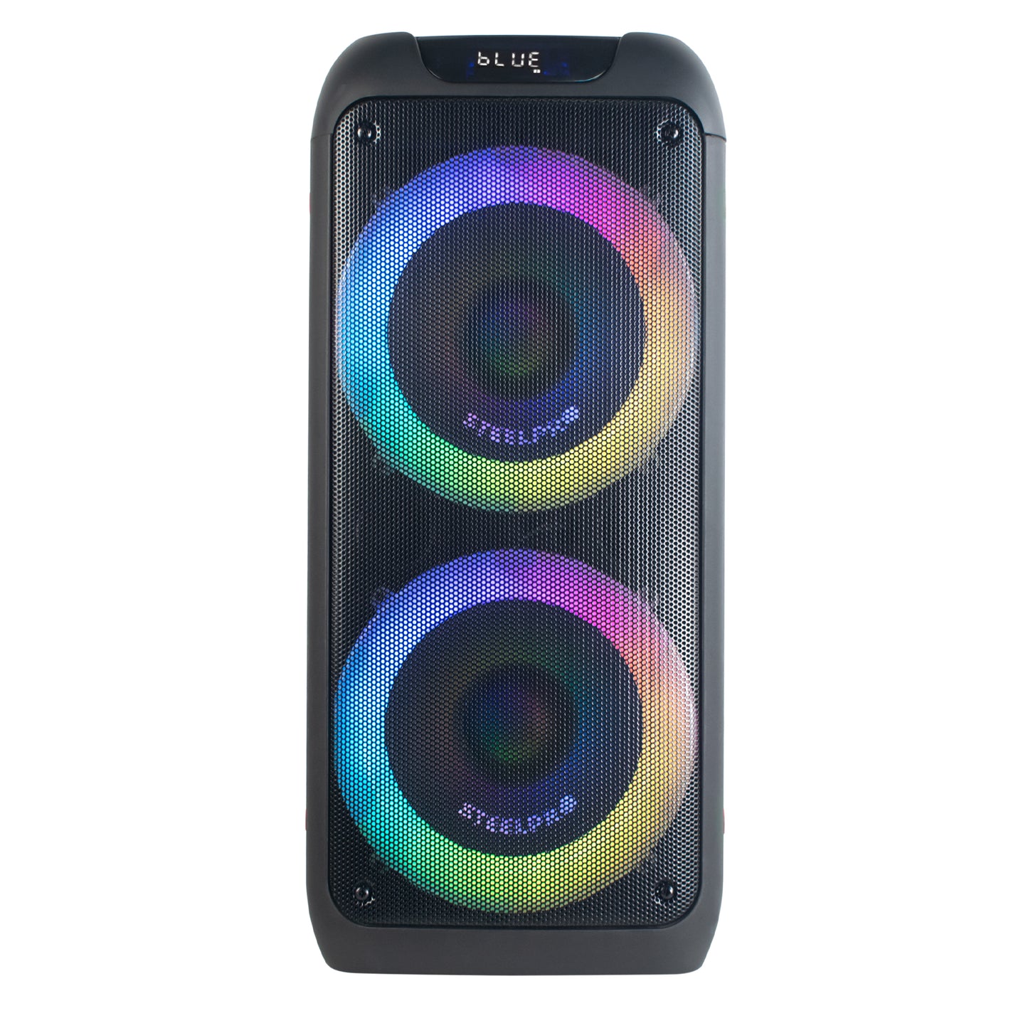 NEBULA-PRO Bocina Portatil Inalambrica Bluetooth 2x8 400W Suspension De Aire Bateria Recargable Enlace TWS Luces Kamaleon USB Micro SD Radio FM Auxiliar Steelpro