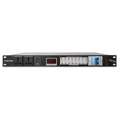 SW-30A10 Barra Multicontacto 10 Enchufes Supresor De Picos 32a Steelpro
